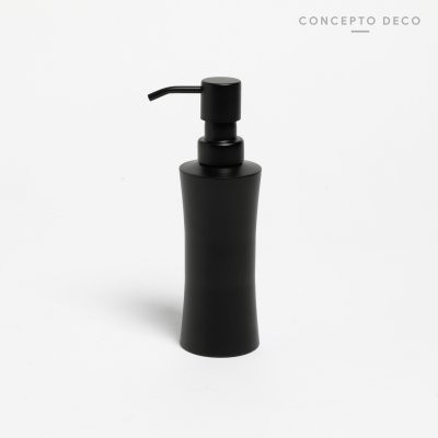 DISPENSER NEGRO MATE CILINDRO PETIT BAJO 19 CM
