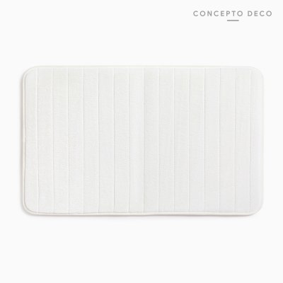 ALFOMBRA MEMORIA LINE FOAM 50X80CM BLANCA