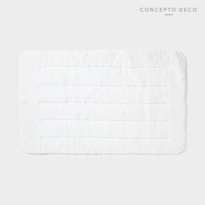 ALFOMBRA MICROFIBRA RAYAS BLANCA 50X80CM