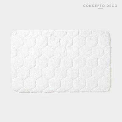 ALFOMBRA MICROFIBRA OCTÁGONO BLANCA 50X80CM