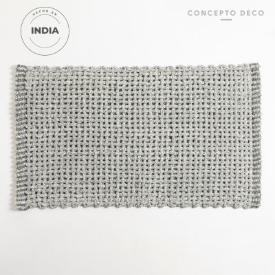 ALFOMBRA INDIA HAND WOVEN GRIS CLARO 50X80CM