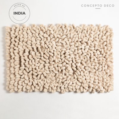 ALFOMBRA INDIA BUCLE GRANDE NATURAL 50X80CM