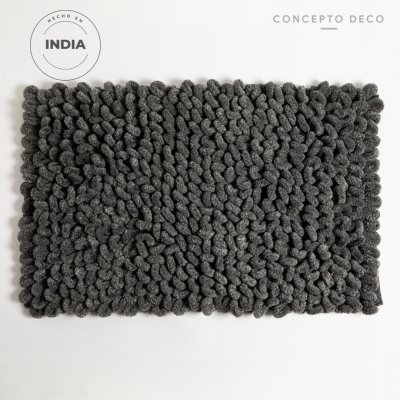 ALFOMBRA INDIA BUCLE GRANDE GRIS 50X80CM