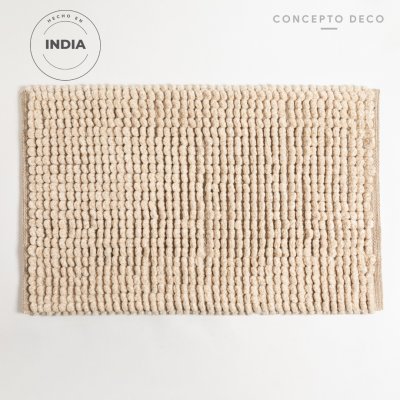 ALFOMBRA INDIA BUCLE CHICO NATURAL 50X80CM