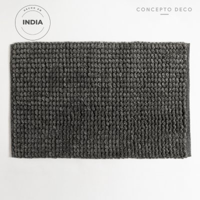 ALFOMBRA INDIA BUCLE CHICO GRIS 50X80CM