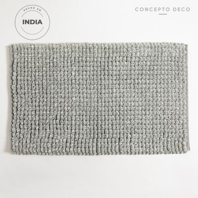 ALFOMBRA INDIA BUCLE CHICO GRIS CLARO 50X80CM