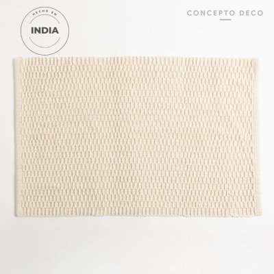 ALFOMBRA INDIA RIB TWILL NATURAL 50X80CM