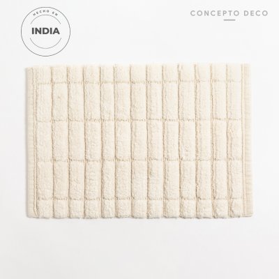 ALFOMBRA INDIA CUADRITOS NATURAL 40X60CM