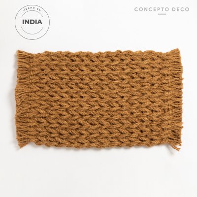 ALFOMBRA INDIA YUTE TRENZA TOSTADO 45X75CM