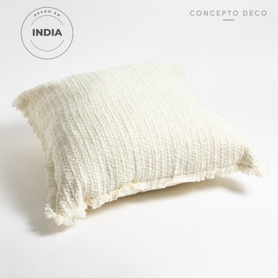 FUNDA DE ALMOHADON INDIA NATURAL  60X60CM