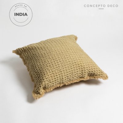 FUNDA DE ALMOHADON INDIAVERDE MUSGO 45X45CM