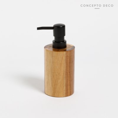 DISPENSER ACACIA REDONDO 17X7CM