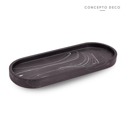 BANDEJA MARMOL NEGRO 30,5X12X2