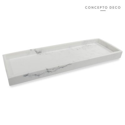 BANDEJA MARMOL BLANCO RECTAN 37x13x2,5