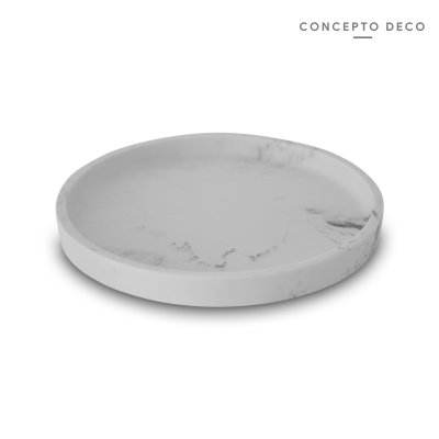 BANDEJA MARMOL BLANCO DIAMETRO 20