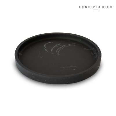 BANDEJA MARMOL NEGRO DIAMETRO 20