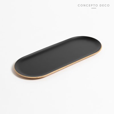 BANDEJA MADERA SAUCE NEGRO 36X14,5CM