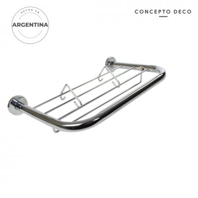 TOALLERO CROMADO CON TORNILLOS 45X30CM