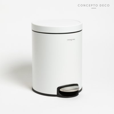 TACHO ACERO CIERRE SOFT BLANCO MATE 5L