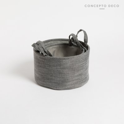 SE X3 FABRIC GRIS REDONDO G:30X18 M:27X16 C:24X14