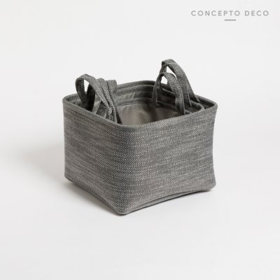 SETX3 FABRIC GRIS CUADRADO G:28X28X20 M:24X24X18 C:20X20X16