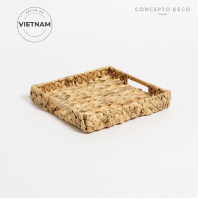 BANDEJA JACINTO NATURAL 25X25CM