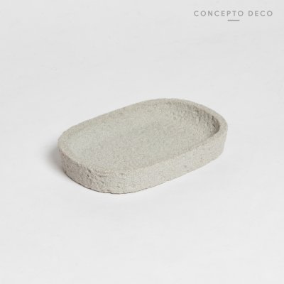 JABONERA CEMENTO ROCA GRIS 12X8CM