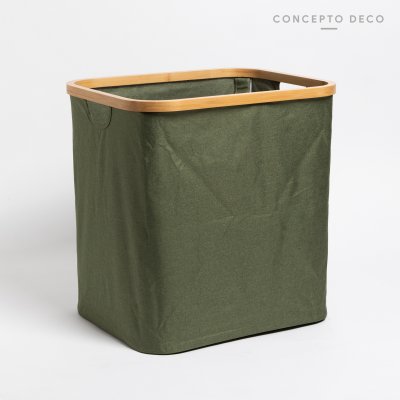CESTO ORGANIZADOR VERDE BAMBOO 36X27X41CM