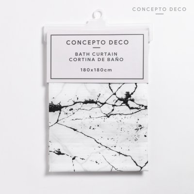 CORTINA TELA ESTAMPADA MARMOL 180X180CM