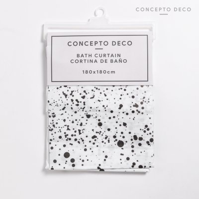 CORTINA TELA ESTAMPADA SALPICADA 180X180CM