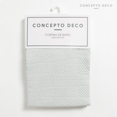 CORTINA MEMORIA ROMBOS GRIS 180X180CM