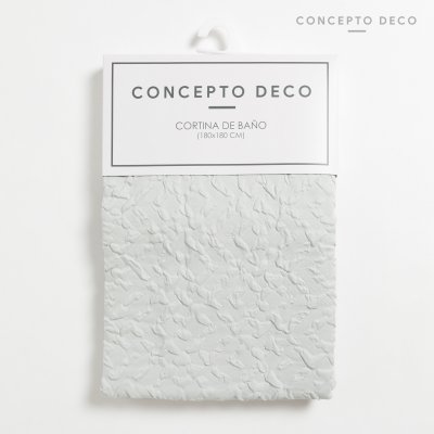 CORTINA MEMORIA LAGRIMADA GRIS 180X180CM