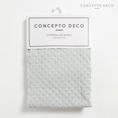 CORTINA MEMORIA EDREDON GRIS 180X180CM