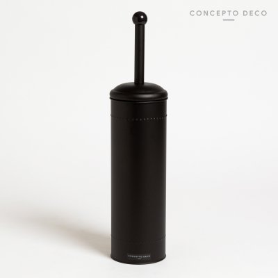 ESCOBILLERO REDONDO MARRON OSCURO 42CM