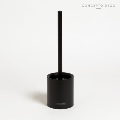 ESCOBILLERO CILINDRO NEGRO LISO BAJO 35CM