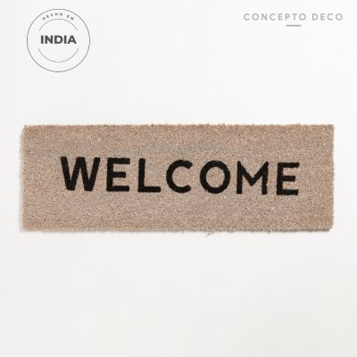 FELPUDO INDIA COCO WELCOME GRIS CLARO 25X75CM