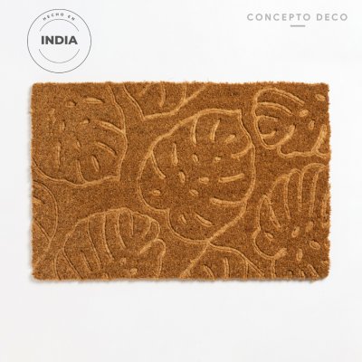 FELPUDO INDIA COCO GRABADO MONSTERA 40X60CM