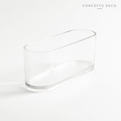 FLORERO VIDRIO OVAL 30X11 CM