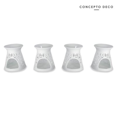 SETX4 HORNITO P/ESENCIA BLANCO 10CM