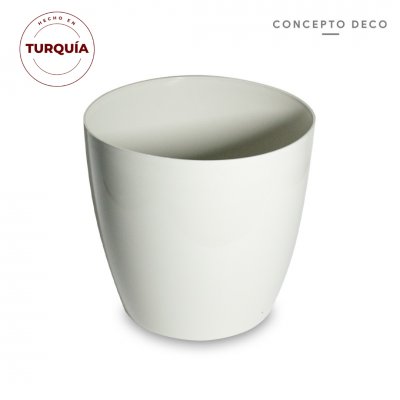 MACETA TURQUIA LISA MARFIL BRILLO 30CM H 34CM D
