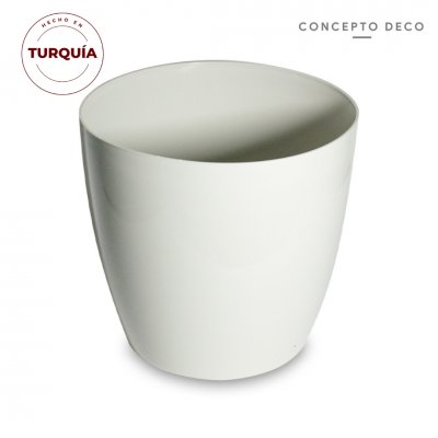 MACETA TURQUIA LISA MARFIL BRILLO 35CM H 38CM D