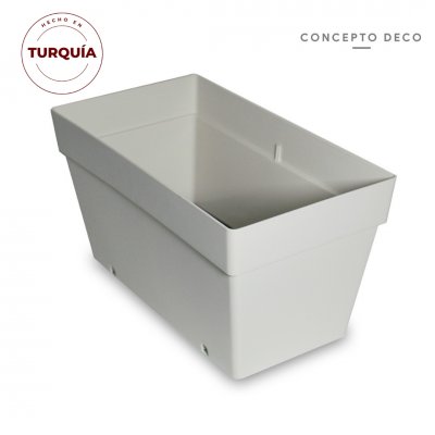 MACETA TURQUIA BALCON MARFIL MATE 30X17X15CM