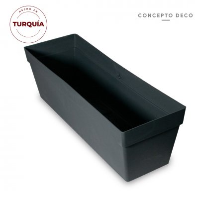 MACETA TURQUIA BALCON GRIS MATE 50X17X15CM