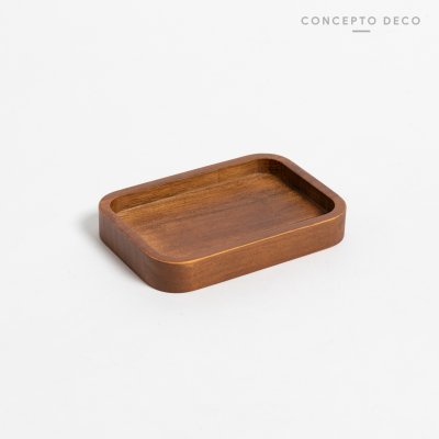 JABONERA MADERA TECA RECT 13X2CM