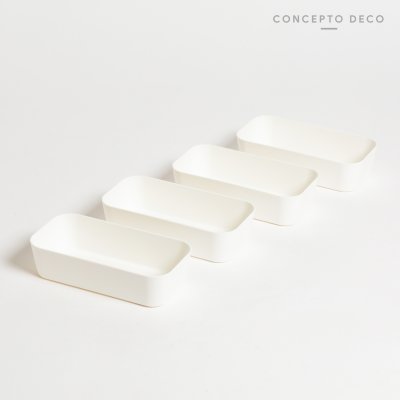 ORGANIZADOR SETX4 BLANCO MATE 17X8.5X4.5CM