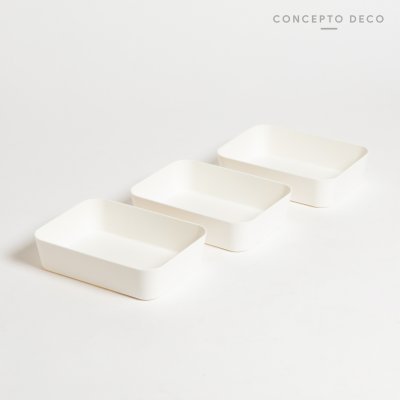 ORGANIZADOR SETX3 BLANCO MATE 18X13X4.5CM