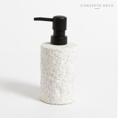 DISPENSER GRANITO REDONDO BLANCO 18CM