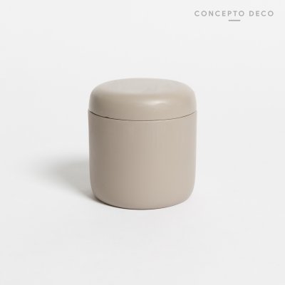 RECIPIENTE ALGODONERA CEMENTO 9CM