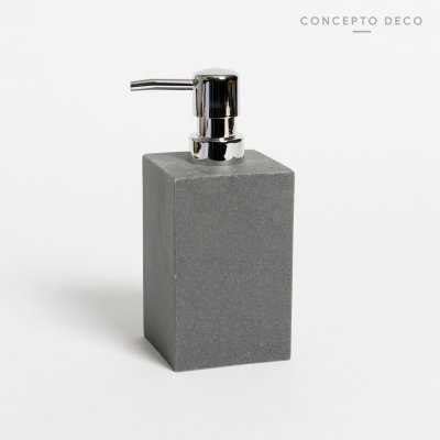 DISPENSER CEMENTO GRIS CUADRADO 18CM