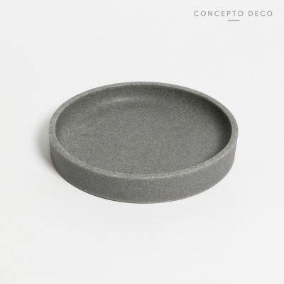 BANDEJA CEMENTO GRIS REDONDO 20DIAM